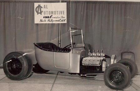 Cal Automotive T-Bucket at Oakland Roadster Show 1961 Cal Automotive T-Bucket display at 1961 Oakland Roadster Show