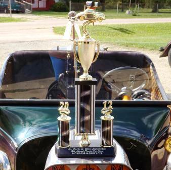 Tara Lubiato Arly Hayden T-Bucket car show trophy