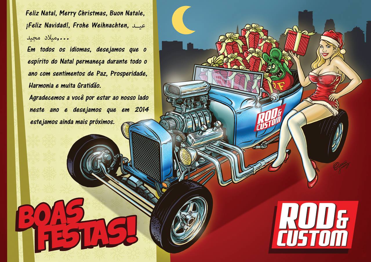 Santa Hot Rod He Really Delivers All Those Toys In A T Bucket Roadster